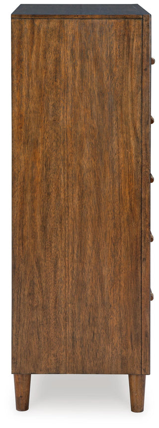 Lyncott King Upholstered Bed, Chest and Nightstand