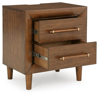 Lyncott King Upholstered Bed, Chest and Nightstand