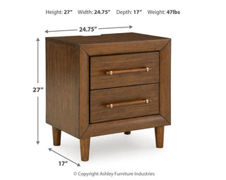 Lyncott Queen Upholstered Bed, Dresser, Mirror and 2 Nightstands