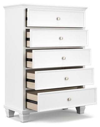 Fortman King Panel Bed, Dresser, Mirror, Chest and 2 Nightstands