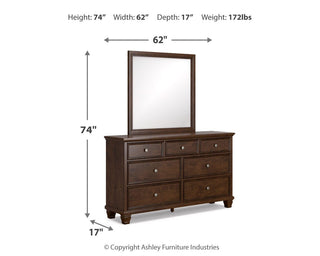 Danabrin Twin Panel Bed, Dresser and Mirror