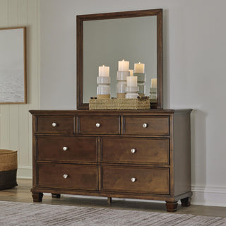 Danabrin Queen Panel Bed, Dresser, Mirror and Nightstand