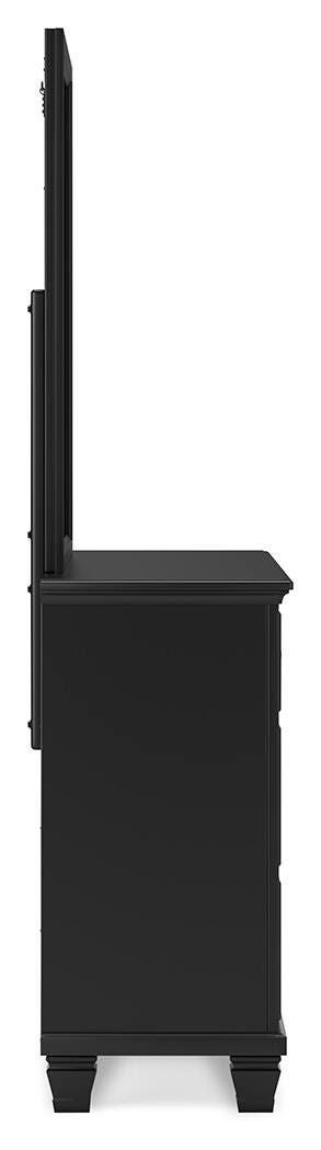Lanolee King Panel Bed, Dresser, Mirror and Nightstand