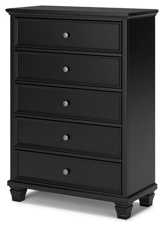 Lanolee King Panel Bed, Dresser, Mirror, Chest and 2 Nightstands