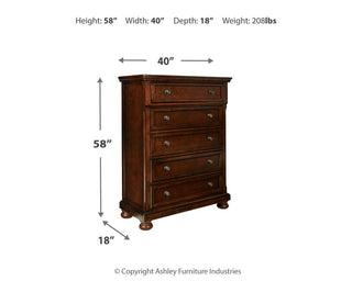 Porter King Panel Bed, Dresser, Mirror, Chest and Nightstand