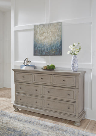 Lettner California King Panel Bed, Dresser, Chest and 2 Nightstands