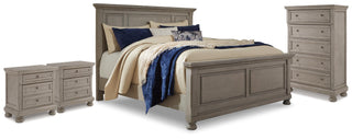 Lettner King Panel Bed, Chest and 2 Nightstands