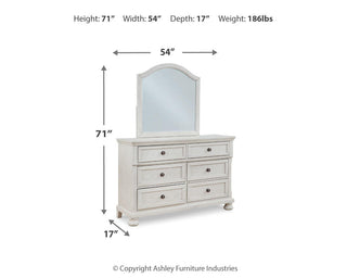 Robbinsdale Full Sleigh Storage Bed, Dresser and Mirror