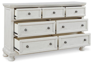 Robbinsdale King Panel Storage Bed, Dresser, Chest and 2 Nightstands