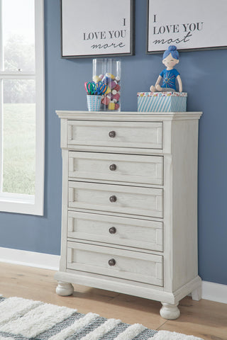 Robbinsdale Full Sleigh Storage Bed, Chest and Nightstand