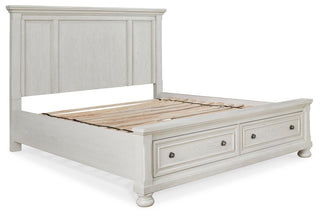 Robbinsdale King Panel Storage Bed, Dresser and Mirror