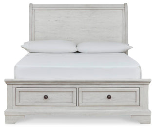 Robbinsdale Full Sleigh Storage Bed, Dresser and Mirror