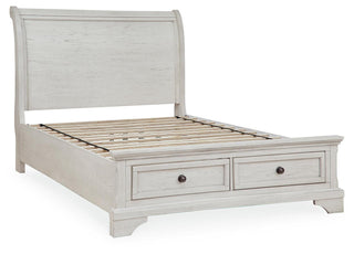 Robbinsdale Full Sleigh Storage Bed, Dresser and Mirror