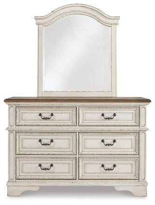 Realyn Full Upholstered Panel Bed, Dresser, Mirror, Chest and 2 Nightstands