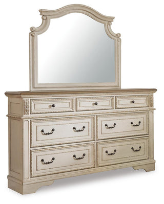 Realyn Queen Storage Bed, Dresser and Mirror