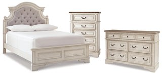 Realyn Full Panel Bed, Dresser and Chest