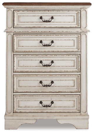 Realyn Full Panel Bed, Dresser and Chest