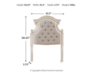 Realyn UPH Panel Headboard - Twin