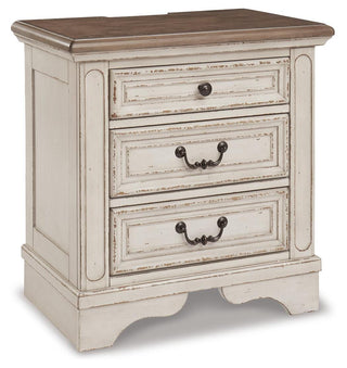 Realyn Full Panel Bed, Dresser, Mirror, Chest and Nightstand