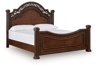 Lavinton King Poster Bed, Dresser, Mirror and Nightstand
