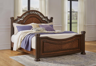 Lavinton King Poster Bed, Dresser, Mirror and Nightstand