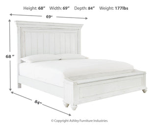 Kanwyn Queen Panel Storage Bed, Dresser, Mirror and Nightstand