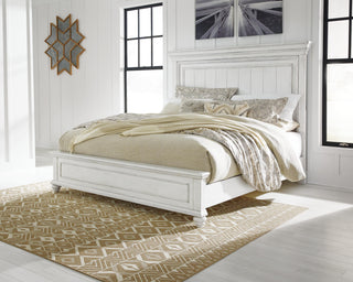 Kanwyn King Panel Bed, Dresser, Mirror and 2 Nightstands