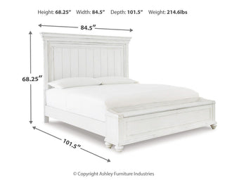 Kanwyn Queen Panel Bed with Storage Bench