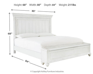 Kanwyn Panel Bed with Storage Bench - King