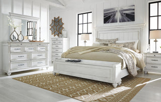 Kanwyn Panel Bed with Storage Bench - California King