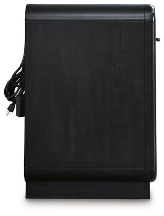 Rowanbeck Queen Upholstered Panel Bed, Dresser, Mirror and Nightstand