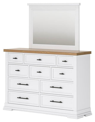 Ashbryn King Panel Bed, Dresser, Mirror and 2 Nightstands