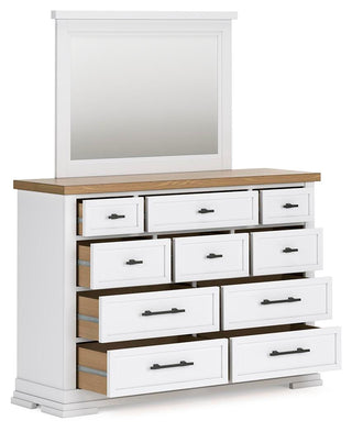 Ashbryn Queen Storage Bed, Dresser, Mirror and Nightstand