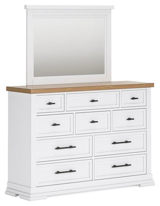 Ashbryn King Panel Bed, Dresser, Mirror and 2 Nightstands