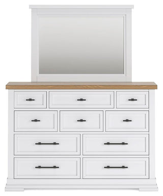 Ashbryn King Panel Storage Bed, Dresser and Mirror