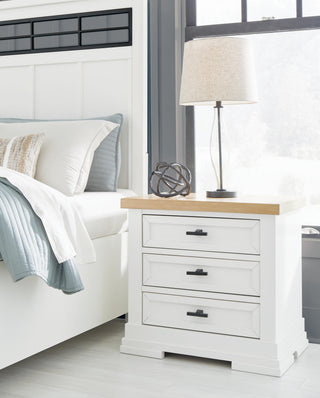 Ashbryn King Panel Bed, Dresser, Mirror and 2 Nightstands