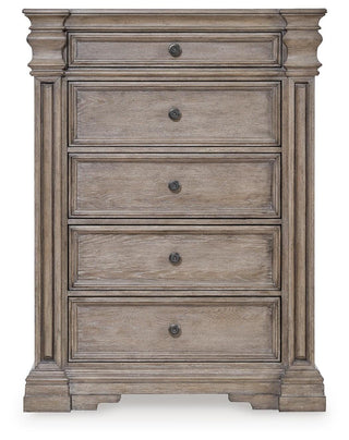 Blairhurst Queen Panel Bed, Dresser, Mirror, 2 Chests and Nightstand