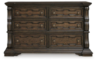 Maylee King Upholstered Panel Bed and Dresser