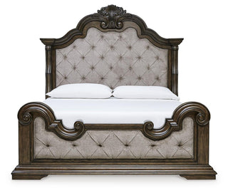 Maylee King Upholstered Panel Bed, Chest and 2 Nightstands