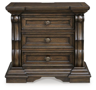 Maylee King Upholstered Panel Bed, Chest and 2 Nightstands