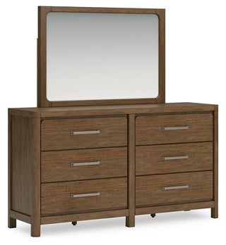 Cabalynn Queen Panel Bed with Storage, Dresser and Mirror