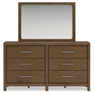 Cabalynn King Upholstered Bed, Dresser, Mirror and Nightstand