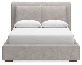 Cabalynn Queen Upholstered Bed, Dresser and Mirror