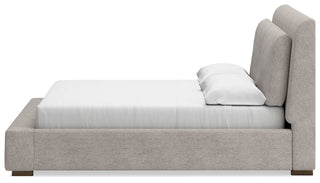 Cabalynn King Upholstered Bed, Dresser and Mirror