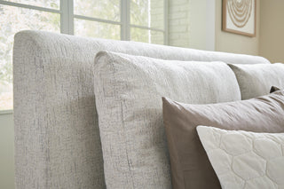 Cabalynn King Upholstered Bed, Dresser and Mirror