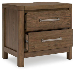Cabalynn King Upholstered Bed and 2 Nightstands
