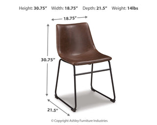 Centiar Dining UPH Side Chair (2/CN) Faux Leather