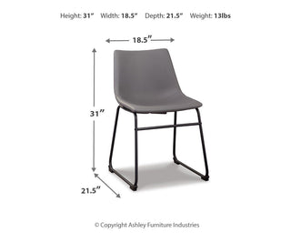 Centiar Dining UPH Side Chair (2/CN) Faux Leather