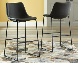 Centiar Upholstered Barstool (2/CN) Faux Leather