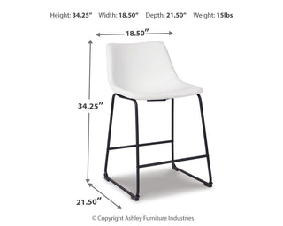 Centiar Upholstered Barstool (2/CN) Faux Leather